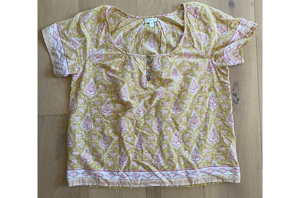 Garnet Hill Organic cotton Short sleeve blouse 4